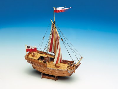 Zoom bild av HANSE-KOGGE. SKALA 1/100 HO