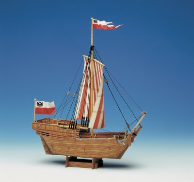 Zoom bild av HANSE-KOGGE. SKALA 1/100 HO