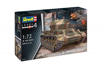 Zoom bild av 1944 FLAKPANZER IV WIRBELWIND 2cm.FLAK38. 190 DELAR L=85mm. NIVÅ