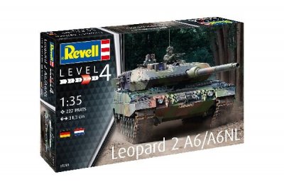 Zoom bild av 2001 LEOPARD 2A6/A6NL. 222 DELAR. L=313mm. NIVÅ 4 AV 5. SKALA 1/