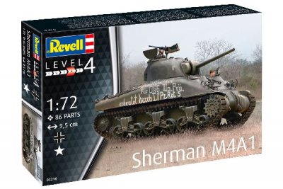 Zoom bild av SHERMAN M4A1. SKALA 1/72
