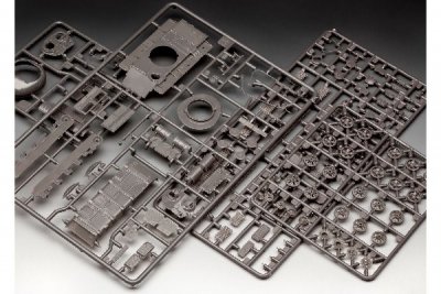 Zoom bild av 1958 SOVIET T-55A/AM. 131 DELAR L=124mm. NIVÅ 4 AV 5. SKALA 1/72