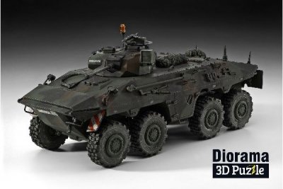Zoom bild av 1975 SPPZ2 LUCHS+DIORAMA. 224 DELAR. L=218mm. NIVÅ 4 AV 5. SKALA