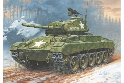 Zoom bild av M24 CHAFFEE. SKALA 1/76