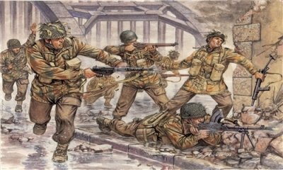 Zoom bild av BRITISH PARATROOPERS. WWII. 50 st. SKALA 1/72