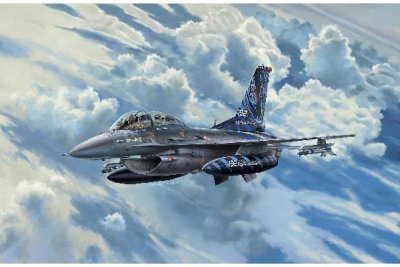 Zoom bild av F-16D FIGHTING FALCON. SKALA 1/72