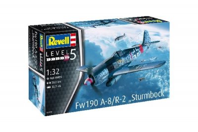 1944 Fw190A-8/R2 STURMBOCK SKALA 1/32. 170 DELAR 282x327mm.