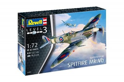 Zoom bild av 1938 GB. SPITFIRE MK Vb. 42 DELAR. 127x155mm. NIVÅ 3 AV 5. SKALA