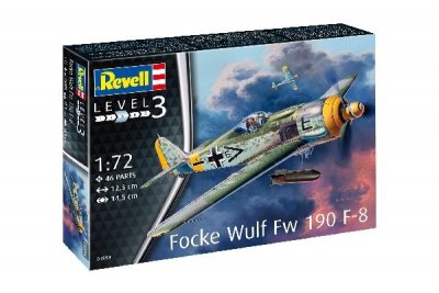 Zoom bild av 1941 FOCKE WULF Fw190 F-8. SKALA 1/72. 46 DELAR. STORLEK: 123X14