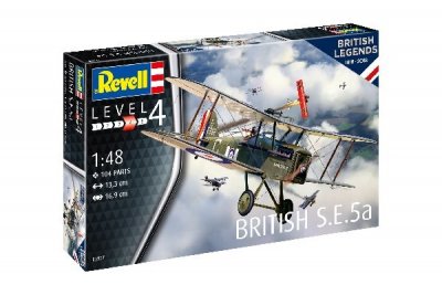 Zoom bild av 1918 BRITISH S.E. 5a. 104 DELAR, 133x169 mm. NIVÅ 4 AV 5. SKALA