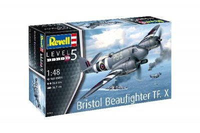 Zoom bild av 1940 BRISTOL BEAUFIGHTER TF.X. SKALA 1/48. 188 DELAR. 266x367mm.
