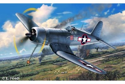 Zoom bild av 1942 usa. VOUGHT F4U-1D CORSAIR. 63 DELAR. 148x173mm. NIVÅ 3 AV