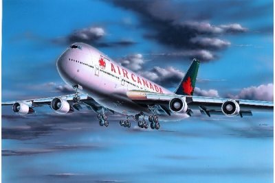Zoom bild av 1969 BOING 747-200 AIR CANADA. SKALA 1/390. 60 DELAR. 183x156mm.