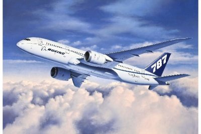 Zoom bild av 2007 BOING 787-8 DREAMLINER. 72 DELAR. 386x420mm. NIVÅ 5 AV 5. SKALA 1/144
