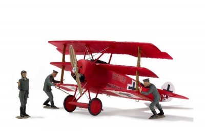 Zoom bild av 1917 FOKKER Dr.I RICHTHOFEN. SKALA 1/28. 66 DELAR. 211x262mm.