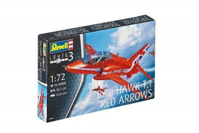 1974 BAe HAWK T.1 RED ARROWS.. SKALA 1/72. 70 DELAR. STORLEK: 16