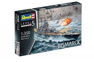 Zoom bild av BISMARCK 1940. 572 DELAR L=718mm. NIVÅ 5 AV 5. SKALA 1/350