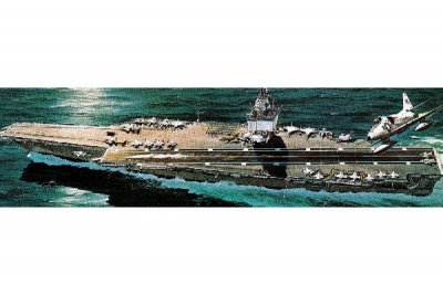 Zoom bild av USS ENTERPRISE 1961. 102 DELAR L=480mm. NIVÅ 4 AV 4. SKALA 1/720