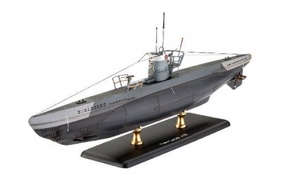 Zoom bild av GERMAN U-BÅT TYPE II B 1943. 55DELAR L=296mm. NIVÅ4 AV 5. SKALA