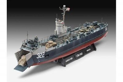 Zoom bild av US NAVY LANDING SHIP 1944. 414 DELAR L=443mm. NIVÅ 4 AV 5. SKALA