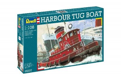 Zoom bild av HARBOUR TUG BOAT. 89 DELAR L=231mm. NIVÅ 4 AV 5. SKALA 1/108