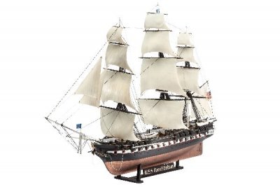 Zoom bild av USS CONSTITUTION 1797. 191 DELAR 435X294mm. NIVÅ 5 AV 5. SKALA 1