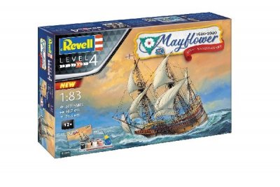 Zoom bild av GÅVOSET MED MAYFLOWER-369 DELAR-367x298mm. LIM,FÄRG ETC. NIVÅ 4