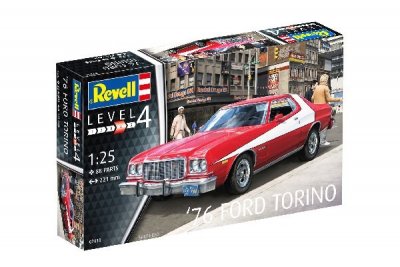 Zoom bild av 1976 FORD TORINO. 88 DELAR L=221mm. NIVÅ 4 AV 5. SKALA 1/25