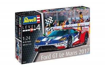 Zoom bild av 2017 FORD GT LE MANS. 88 DELAR. L=204mm. NIVÅ 4 AV 5. SKALA 1/24