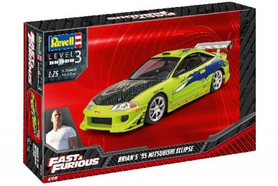 Zoom bild av FAST & FURIOUS BRIAN´S 1995 MITSUBI ECLIPSE. SKALA 1/25