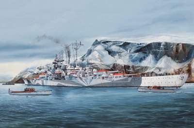 Zoom bild av TIRPITZ. SKALA 1/350