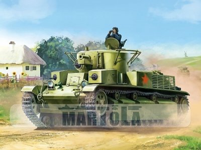 Zoom bild av SOVIET T-28 MEDIUM TANK. SKALA 1/100