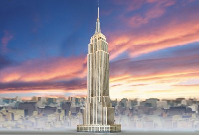 Zoom bild av EMPIRE STATE BUILDING. SKALA 1/400