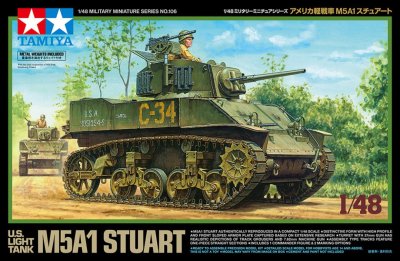 Zoom bild av TAMIYA 1/48 U.S. Light Tank M5A1 Stuart