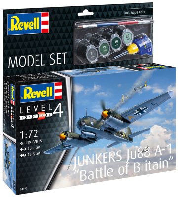 Zoom bild av REVELL Model Set Junkers Ju88 A-1, Battle of Britain 1:72