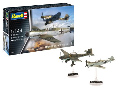 Zoom bild av REVELL Messerschmitt Bf109E & Junkers Ju87B Stuka 1:144