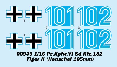 Zoom bild av 1/16Pz.Kpfw.VI Sd.Kfz.182 Tiger II (Henschel 105mm)