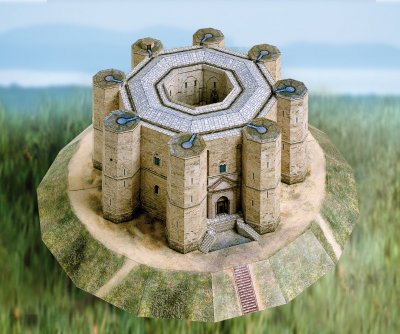 Zoom bild av CASTEL DEL MONTE. SKALA 1/250 Z