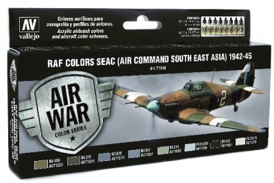 RAF COLORS SEAC 1942-1945. 8 X 17 ML. MODEL AIR