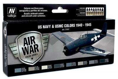 US NAVY & USMC COLORS 1940.1945. 8 X 17 ML. MODEL AIR.