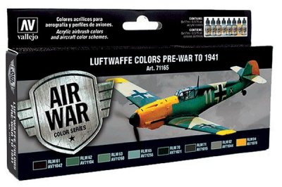 LUFTWAFFE COLORS PRE-WAR TO 1941. 8 X 17 ML. MODEL AIR