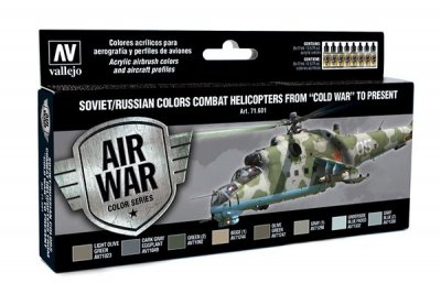 Zoom bild av RUSSIAN COMBAT HELICOPTERS 1945 TO PRESENT. 8 X 17 ML. MODEL AIR