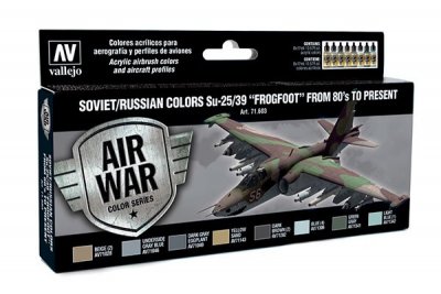 Zoom bild av SOVIET COLORS SU-25/39 FROM 80`TO PRESENT. 8 X 17 ML. MODEL AIR.