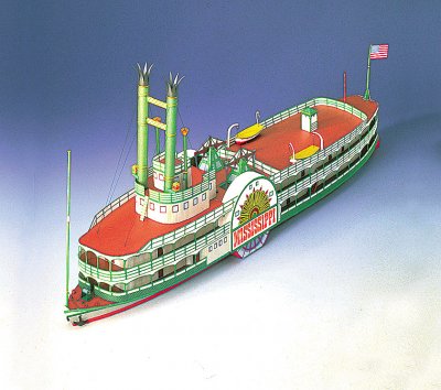 Zoom bild av MISSISSIPPI STEAMBOAT. SKALA 1/100 HO.