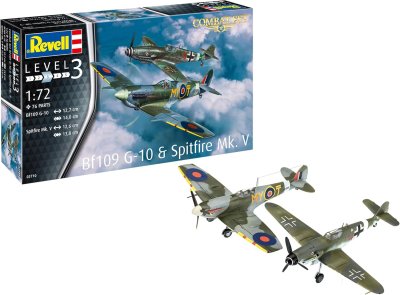 Zoom bild av REVELL Model Set Spitfire Mk.Ia & Hurricane Mk.I 1:144