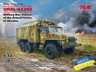 URAL-43203 Military Box Vehicle of the Armed Forces of Ukraine 1/72
