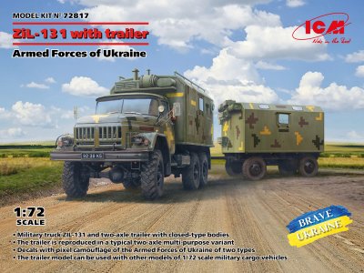 Zoom bild av ICM Zil 131, truck med trailer Armed Forces of Ukraine 1/72