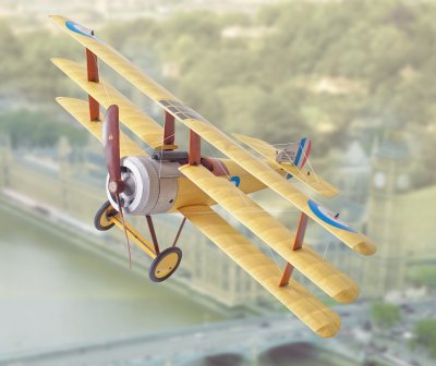 Zoom bild av SOPWITH TRIPLANE. SKAL 1/24