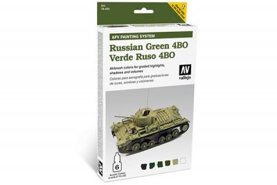 RUSSIAN GREEN 4BO. 6 X 8 ML. ARMOUR PAINTING.