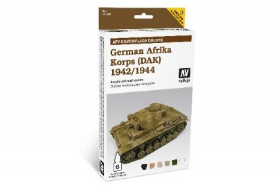 Zoom bild av GERMAN AFRIKA KORPS 1942/44 COMOUFALGE COLOR. 6 X 8 ML. MODEL AI